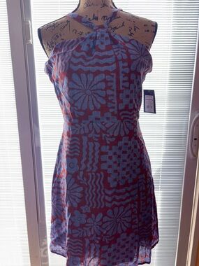 art class Girls' Blue and Red Halter Dress